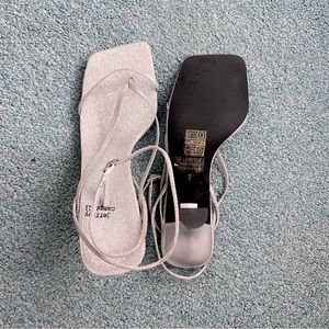 Jeffrey Campbell, brand new, never worn Fluxx sparkly sandal, size 7